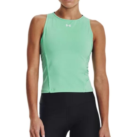 Under Armour Womens Armour Tank Size XL Racerback Stretch Workout Mint Green NEW - Picture 6 of 12